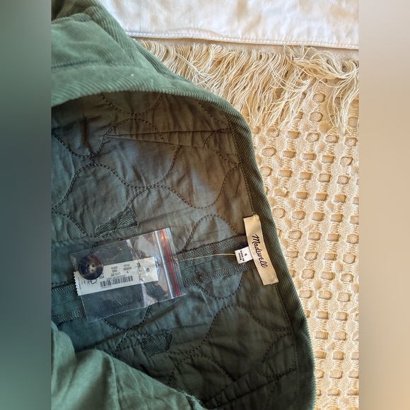 Madewell Dark Green Quilted Button Skirt - Picture 3 of 4